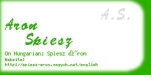 aron spiesz business card